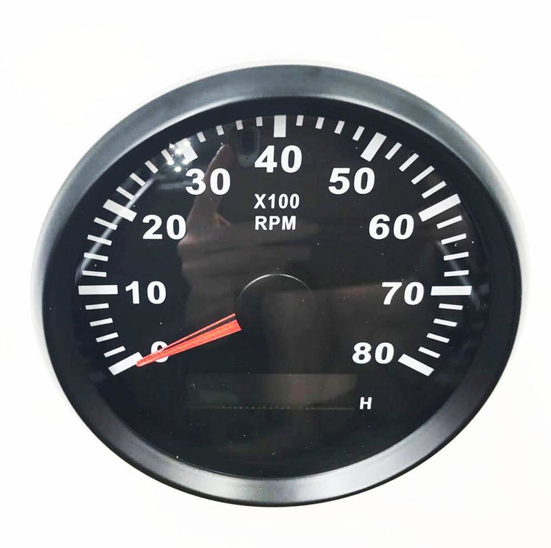 SAMDO 85mm Marine Tachometer Car Truck Boat Tacho Gauge with Hour Meter Waterproof 8000 RPM 12V 24V - Image 5